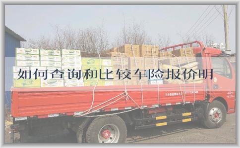 如何查询和比较车险报价明细？