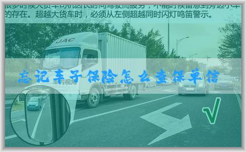 忘记车子保险怎么查保单信息及相关问题解决方法