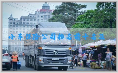小车保险公司排名前十名及如何选择适合自己的保险产品